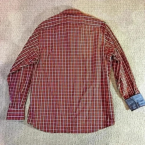 Cremieux Premium Denim men’s Large long sleeve button down shirt, plaid - Picture 6 of 6